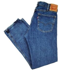 Levi's 505 Regular Fit Men's 40x32 Distressed Cotton 5-Pocket Classic Jeans